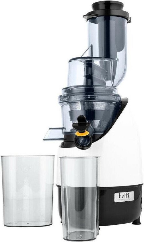 Botti Jossie slowjuicer en sapcentrifuge - 200W - 600ml - wit / zwart van Merkloos