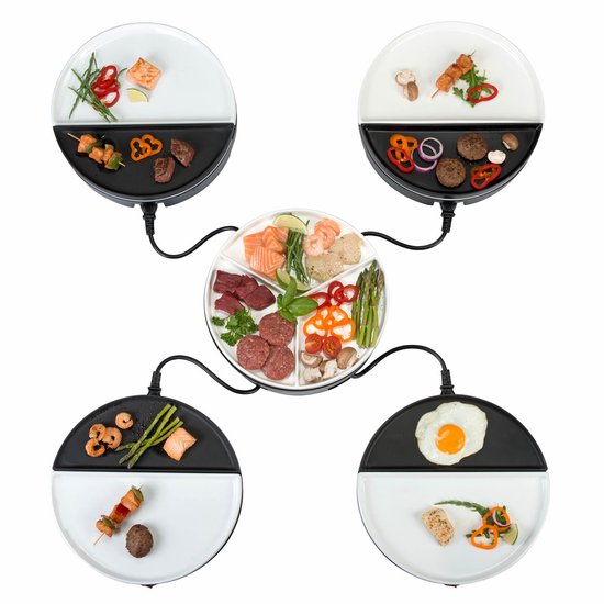 Bourgini Chef's Dinner Party Gourmetstel - 4 Personen - Bakplaat - PFAS-vrij - Vaatwasserbestendig