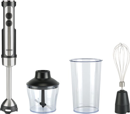 Bourgini Classic - Extra krachtige staafmixer met 20 snelheden en Turbofunctie - Hakmolen - 1200W van Bourgini