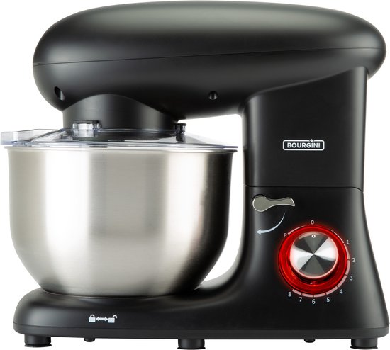 Bourgini Kitchen Chef Plus Keukenmachine - 5.5L Mengkom - 1400W - Zwart - Keukenmixer - Keukenrobot van Bourgini