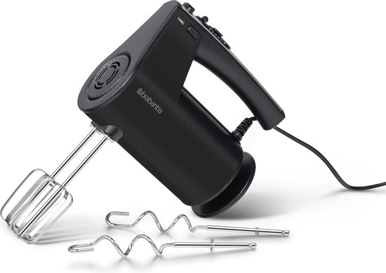 Brabantia BBEK1071MB Handmixer - 300 Watt - 10 snelheden - Turbo-Functie - Zwart van Brabantia