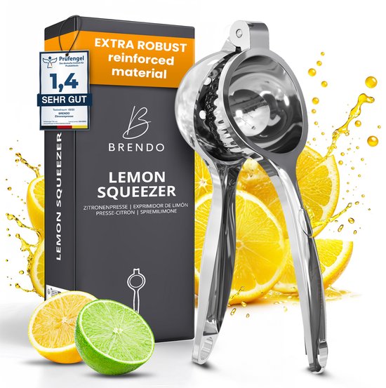 Brendo® - Citroenpers – universele maat – uitpersen tot de laatste druppel – citruspers – extreem robuust – voor meer fris en genot