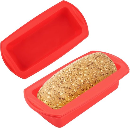 broodbakvorm siliconen bakvormen, set van 2 siliconen vormen bakken antiaanbaklaag bakvorm siliconen kastenvorm brood bakvorm kastenbakvorm voor zelfgebakken brood, cake, gehaktbrood, brownies
