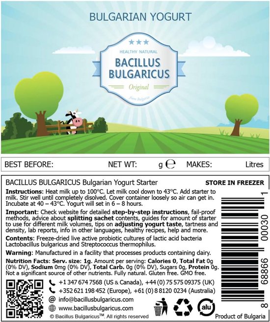 Bulgaars Yoghurtsstarter voor Romige en Gezonde Yoghurt van Merkloos