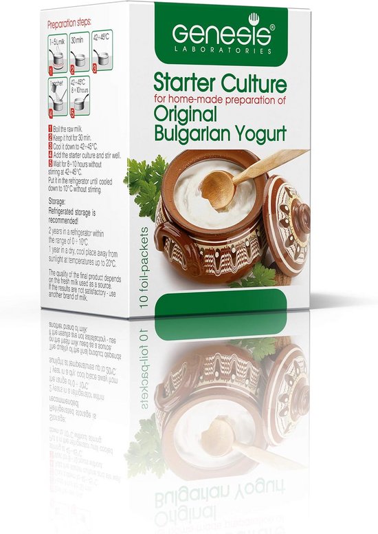 Bulgaarse Yoghurt Startercultuur voor Dikke, Natuurlijke Yoghurt (50 Liter) van Merkloos