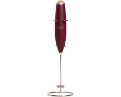 Cabau - Bloom Mixer – Draadloze Elektrische Mini Mixer voor Shakes & Supplementen – Cherry – Dubbele Whisk, Klontvrij Mixen zonder Shakebeker – Incl. Standaard