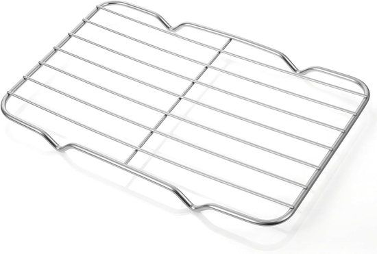 Cake Koelrooster van RVS, 21.5cm x 13.5cm, Ideaal voor Taarten, Koekjes en Bakken, Keuken Accessoire voor Afkoelen en Draineren van Merkloos