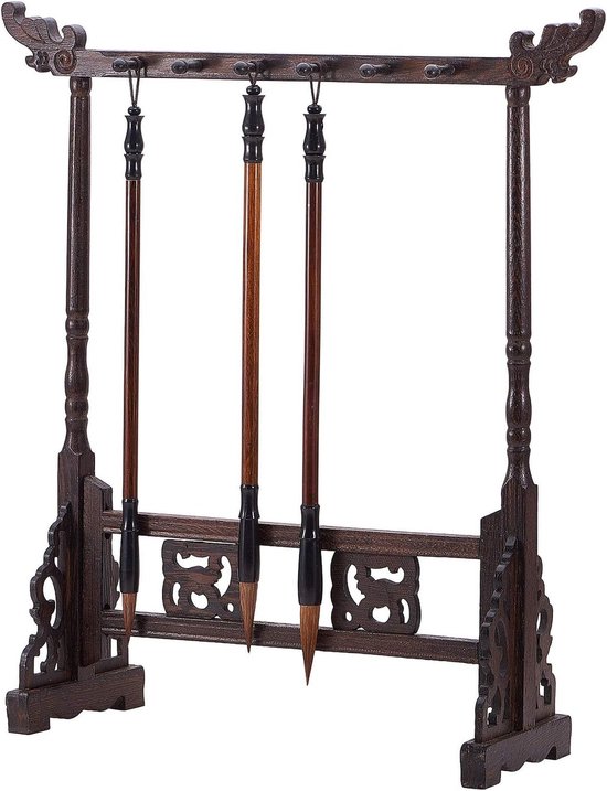 Calligraphy Houten Houtsnijwerk Kwast Sumi Hanger voor Liefhebbers - Perfecte Chinese Nieuwjaarsgift en Kantoorbenodigdheden van Merkloos