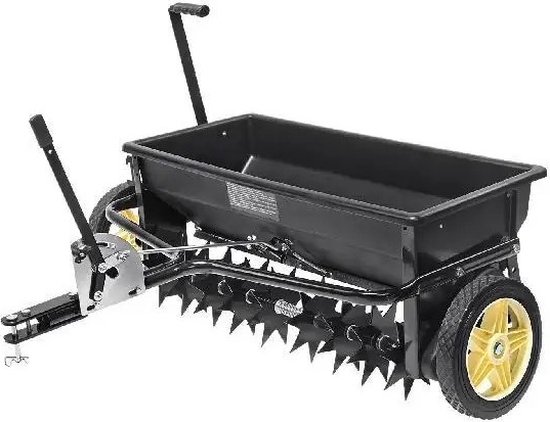Carlovo Kunstmeststrooier - Zoutstrooier - Strooier - 45Kg - 10 Inch Wielen - Ruw Terrein - Zwart van Carlovo