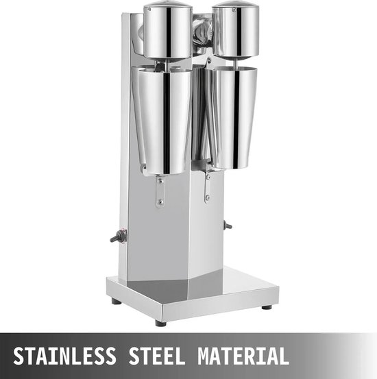 Carlovo Milkshake Machine - Milkshake Maker - Blender - Smoothie Maker - RVS - Smoothie - Dubbele Beker - Milkshake - 800ml - 180W van Carlovo