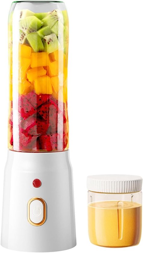 carmdering - Portable Blender Smoothie Maker - Draagbare Sapmixer - Elektrische Mini Blender - Krachtige 40W Motor - 10 Scherpe Stalen Messen - Voedselveilig PC en RVS - 450ml Capaciteit met USB Opladen - Veilig Automatisch Stopmechanisme - 1 Stuk van Carmdering