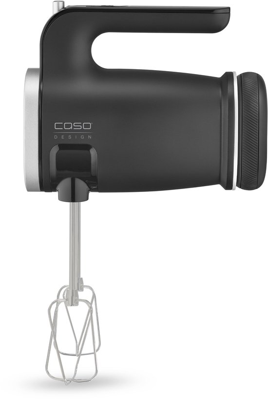 CASO Click & Mix Draadloze Handmixer – 150 Watt – 8 Snelheden – Lithium-Ion Accu – Inclusief 2 Deeghaken & 2 Gardes – RVS/Zwart van Merkloos