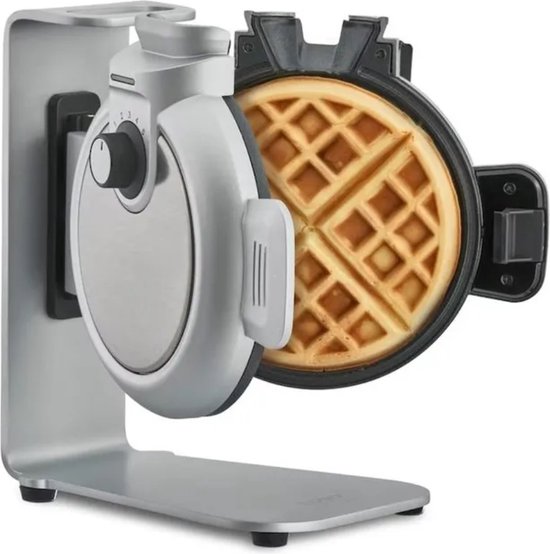 CASO WaffleUp - Verticaal Wafelijzer - 800 Watt - RVS - Perfecte Belgische Wafels Ø 18 cm - Non-stick coating van Caso Design