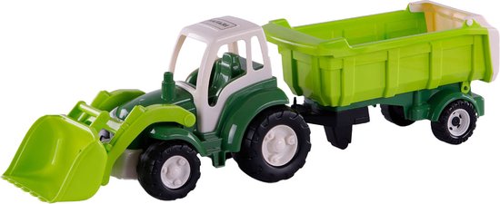 Cavallino Toys Cavallino XL Tractor Groen met Kiep Aanhangwagen, 86,5cm van Cavallino Toys