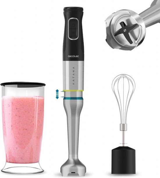 Cecotec 03960 blender Staafmixer 1200 W Zwart, Roestvrijstaal van Cecotec