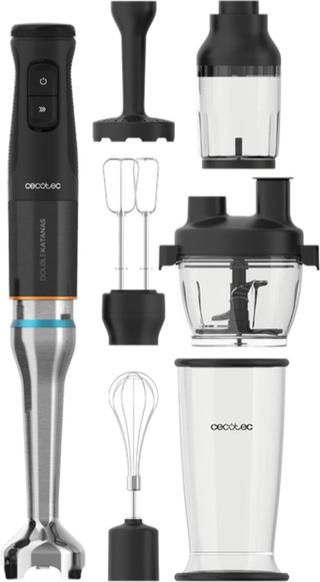 Cecotec 03963 blender Staafmixer 1500 W Zwart, Roestvrijstaal van Cecotec