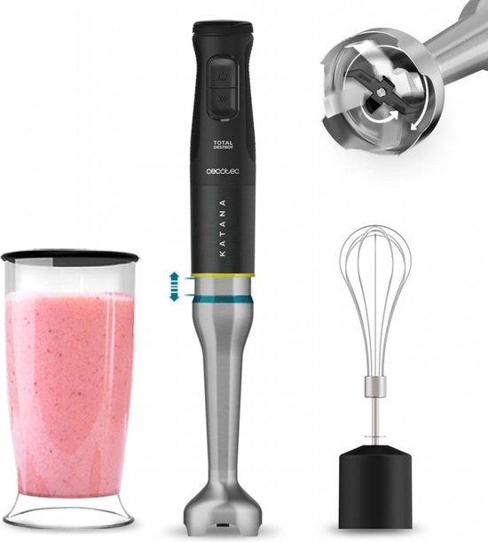 Cecotec 03973 blender Staafmixer 1500 W Zwart, Roestvrijstaal van Cecotec
