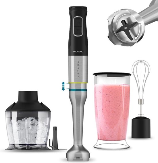 Cecotec 03975 blender Staafmixer 1500 W Zwart, Roestvrijstaal van Cecotec