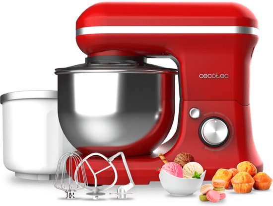 Cecotec Cecomixer Merengue 5L 1200, 5 l, Rood, Draaiknop, 1200 W, 220-240 V, 50-60 Hz van Merkloos