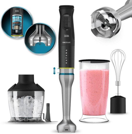 Cecotec Katana 15 TotalDestroy Chop B 0,8 l Staafmixer 1500 W Zwart