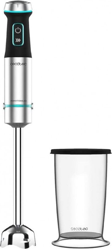 Cecotec Power TitanBlack 1200 XL 0,8 l Staafmixer 1200 W Zwart, Zilver