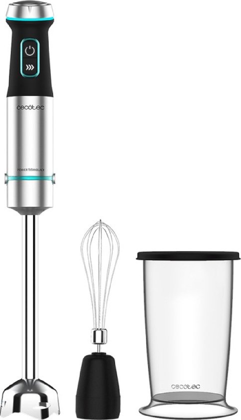 Cecotec Power TitanBlack 1200 XL Cream 0,8 l Staafmixer 1200 W Zwart, Zilver
