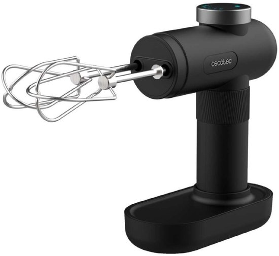 Cecotec Tragbarer Stabmixer PowerTwist Battery, 50 W, Mixen und Kneten, wiederaufladbar über USB, 40 Minuten Laufzeit, 5 Geschwindigkeitsstufen und Turbo-Funktion, LED-Display van Cecotec