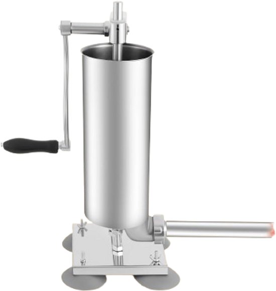 Cellista Worstvuller 3 Liter - Handmatige Worstmaker RVS - Worstpers - Worststuffer - 4 Vulbuizen - Keuken Slagerij - Worst van Merkloos