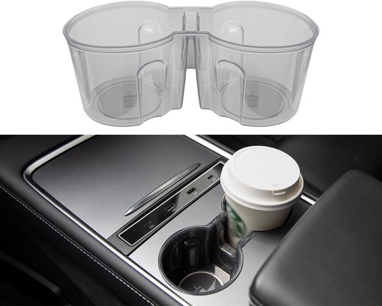 Center Console Cup Holder voor Tesla Model 3 en Model Y (2017-2025), Duurzaam en Waterdicht TPU Beschermhoes met Perfecte Pasvorm