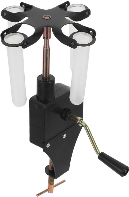 Centrifugaalpelletizer - Reageerbuis houder - Laboratorium Scheiding - Handzwengel Bediening - 30 x 15 x 15 cm - Zwart
