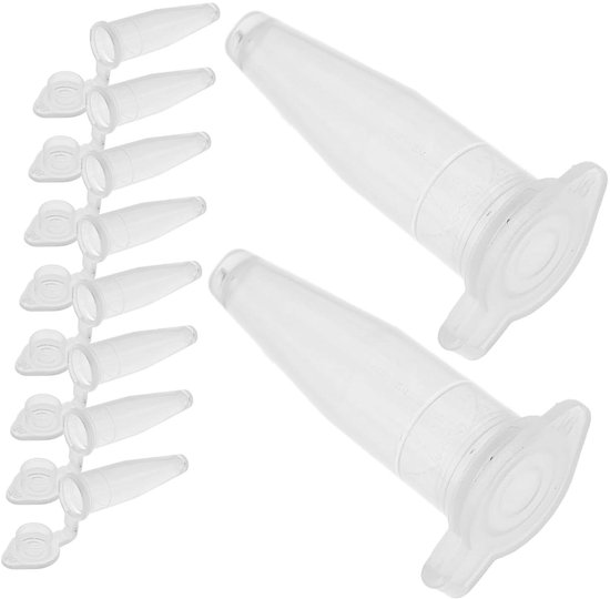Centrifuge Buisjes - Reageerbuisjes Microbuisjes - Laboratorium Experimenten - Betrouwbare Afdichting - 1000 Stuks - Transparant