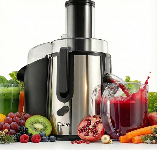 Centrifuge Fruit- en Groentesapcentrifuge - 850W - Sapcentrifuge met 75 mm hals en 2 snelheden van Merkloos