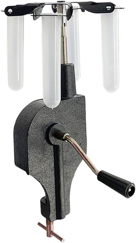 Centrifuge Met Sl zwengel - Mini Vortex Mixer - Scheidingsproeven Uitvoeren - Handmatige Bediening - 15ml x 4 - Wit