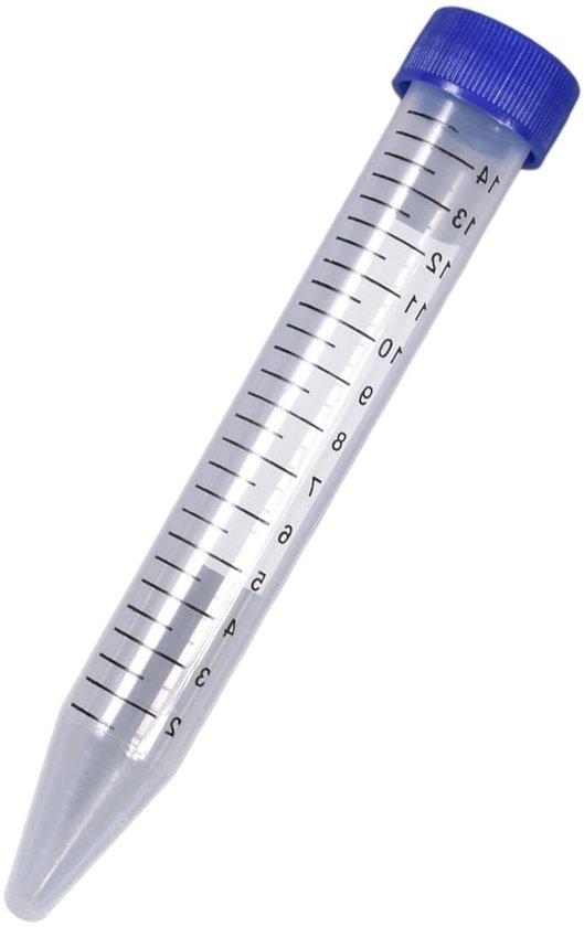 Centrifugebuisjes - Laboratorium Flessen - Monster Opslag - Steriel en Lekvrij - 15ml Pack van 50 - Transparant