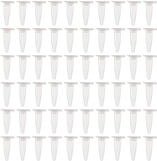 Centrifugebuisjes - Microbuisjes Conisch - Laboratorium Opslag - Afgestudeerd en Transparant - 1 ml - Transparant