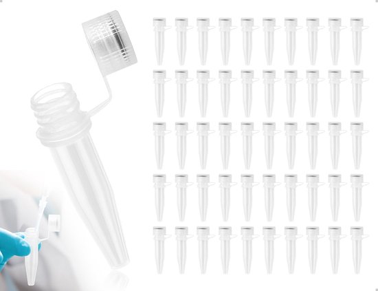 Centrifugebuizen Set - Kunststof Monsterbuisjes - Laboratorium Opslag - Schroefsluiting Ontwerp - 15 ml Capaciteit - Transparant