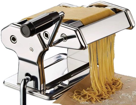 Ceruzo Pastamachine RVS – Pasta Maker - Tafelgreep – 6 Diktes -Spaghetti -Lasagne van Merkloos