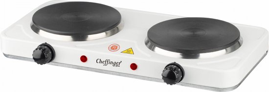 Cheffinger Cf-Ehd1000: 1000W Elektrische Kookplaat - Dubbel van Merkloos