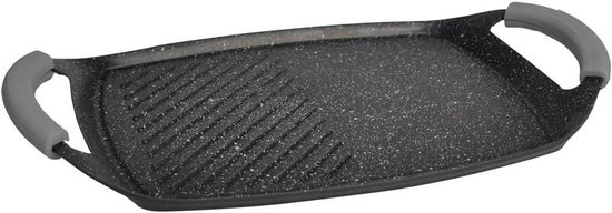 Cheffinger Pan set "grill pan grill plate BBQ induction cast aluminum coated CF-GP47«