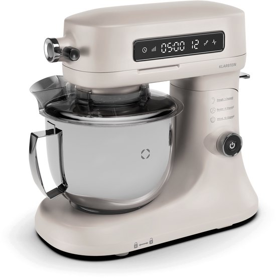 Chiara keukenmachine | 1600 watt | 12 standen | roestvrijstalen kom | LC-display | inclusief accessoires