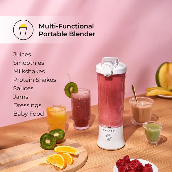 CHiATO blendPLAY Travel Draagbare blender, 600ml - Wit van CHiATO
