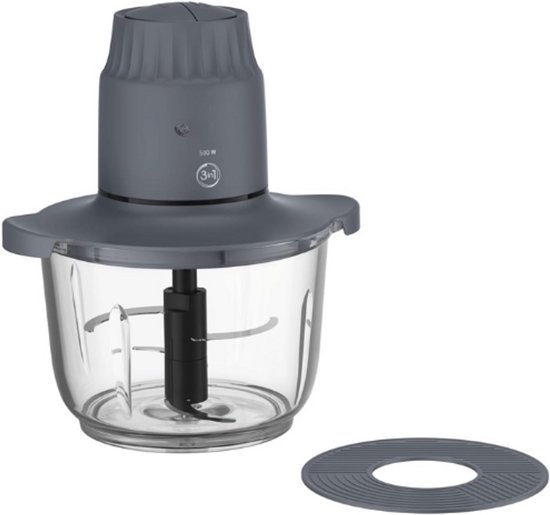 Choppeo Java Pepper DJ602110 - Hakmolen met Glazen Reservoir - 1 L Inhoud - Borosilicaatglas - 2 Snelheden - Ideaal voor Koken en Hakken van Merkloos