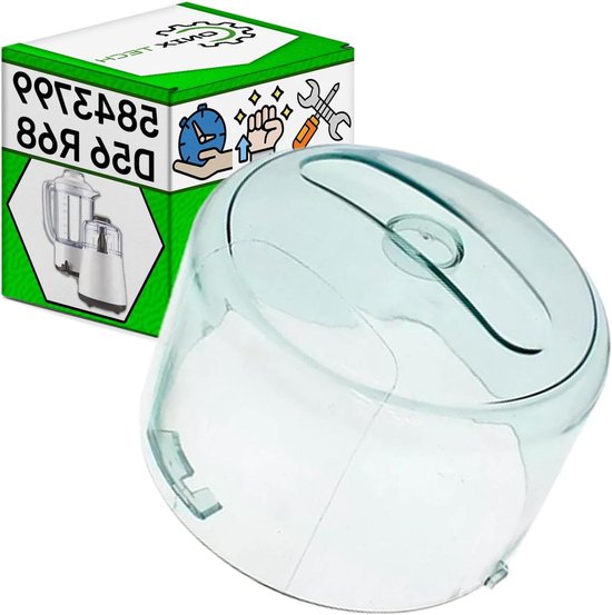 Chopper Deksel - Deksel Keukenmachine - Eten Hakselen - Voedselveilig Plastic - 15.3 x 15.3 x 11.7 cm - Transparant