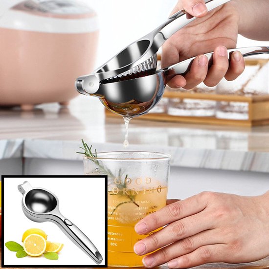 Citroen / Limoenknijper - Citroenpers handmatig - Citruspers - Citrus pers - Fruitpers - Handmatige Lemon clamp - Limoenpers - Handpers - RVS van Merkloos
