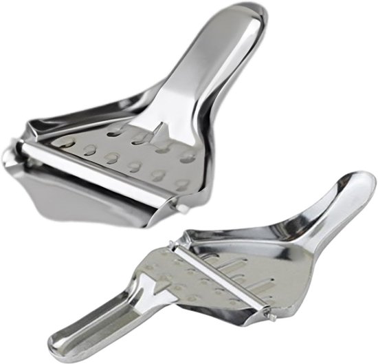 Citroenknijper Roestvrijstaal - Handige Citruspers - Snel Sap Maken - Ergonomisch Éénhandig Design - 2 Stuks - Zilverkleurig