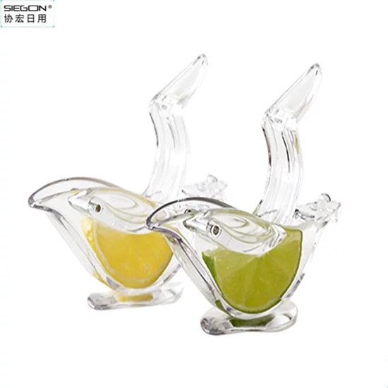 [Citroenpers]-[2 stuks]-[citroenknijper]-[citruspers]-[citrusknijper]-[citrus persen]-[transparant acryl]-[vaatwasserbestendig] -[cadeau] van Merkloos