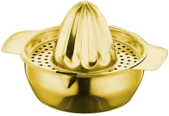 Citroenpers - Limoenpers - Handmatige Citroenpers - Lemon squeezer - Citrusknijper - Fruitpers - Sinaasappelpers - RVS - goud van Merkloos
