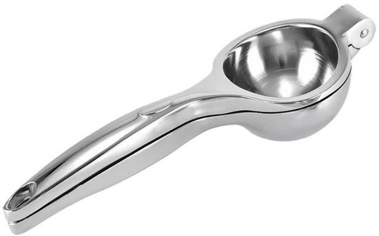 Citroenpers - Limoenpers - Handmatige Citroenpers - Lemon squeezer - Citrusknijper - Fruitpers - Sinaasappelpers - RVS - Zilver van Merkloos