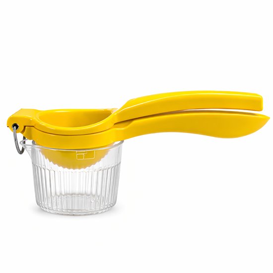 Citroenpers & Limoenpers – Handmatige Citruspers Met Opvangbak – Lemon Squeezer – Robuuste Kwaliteit Fruitpers – Citrusknijper – Sinaasappelpers – Metaal Handpers Juicer – Keuken Pers voor Citroen, Limoen & Sinaasappel van Merkloos