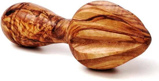 Citroenpers Olijfhout - Handige Sapeer - Vers Sap Maken - Duurzaam Handwerk - 15 cm - Bruin